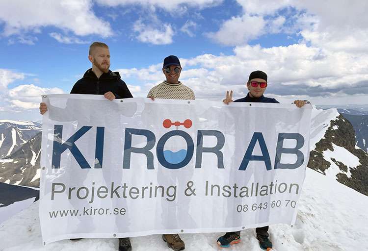 KI RÖR AB på toppen av Kebnekaise