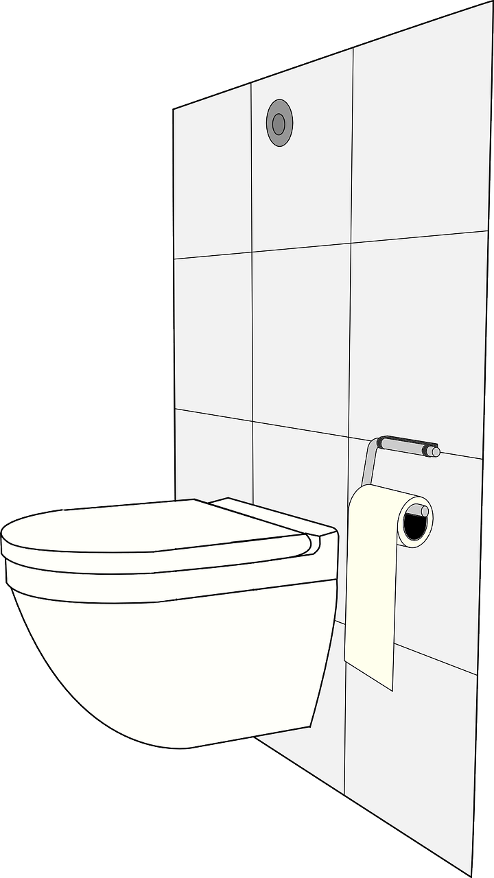 Illustrerad toalett